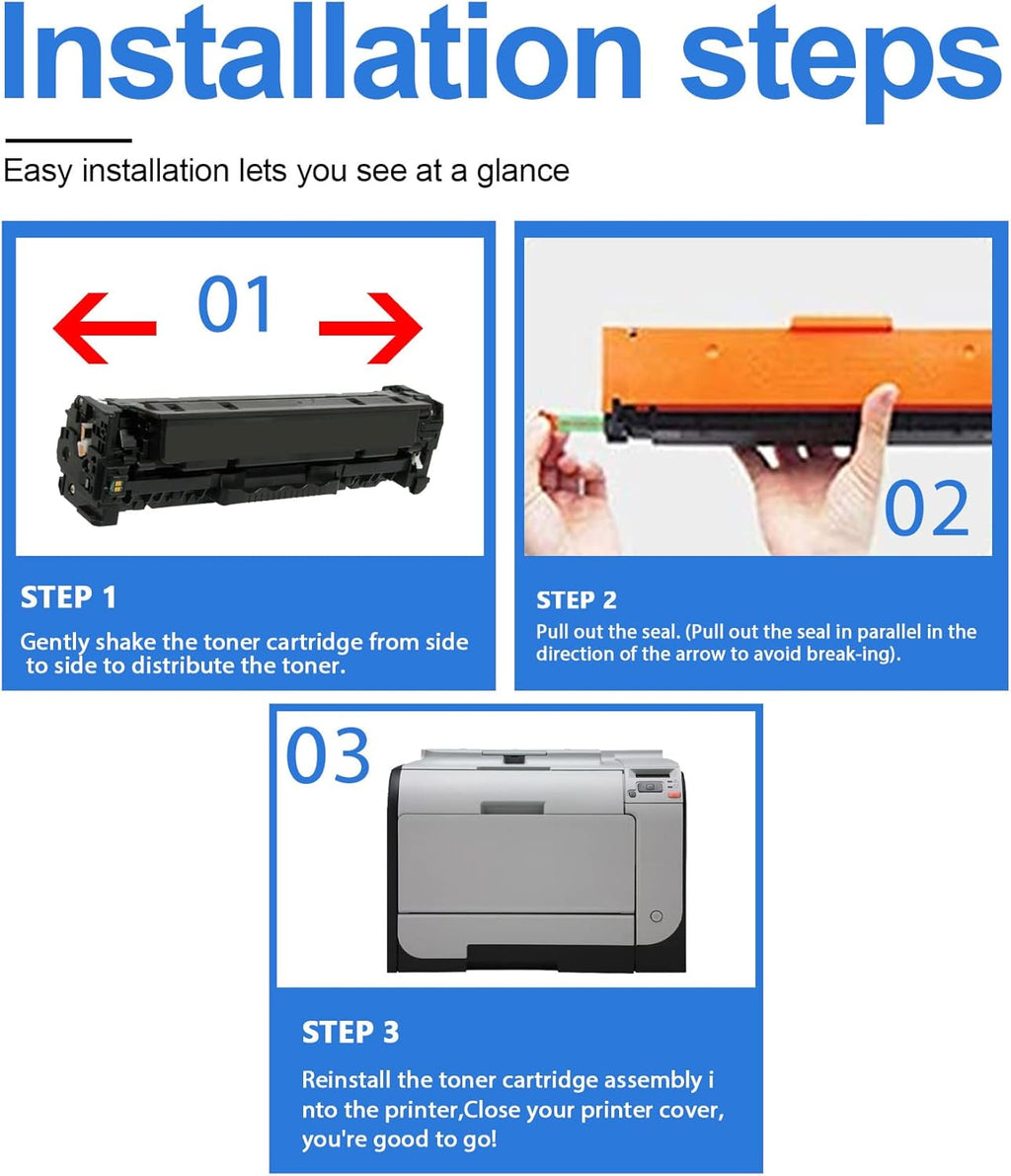 CC530A Compatible Black Toner Cartridge for HP Printer O5382