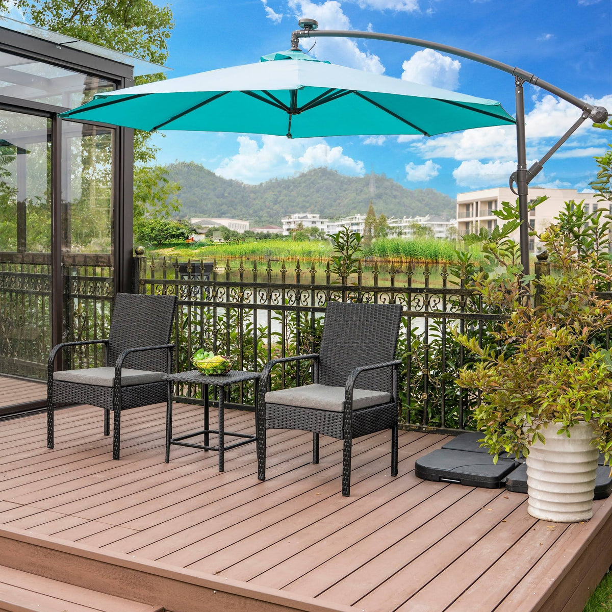 Beige 3-Piece Rattan Wicker Seating Set U2899