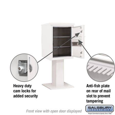 White 2 Door Pedestal Mailbox N43960