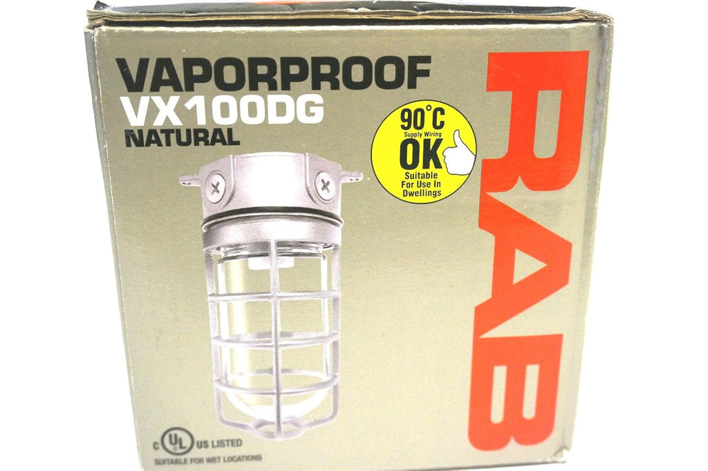 Vaporproof Ceiling Box Mount with Glass Globe and Cast Guard B286105