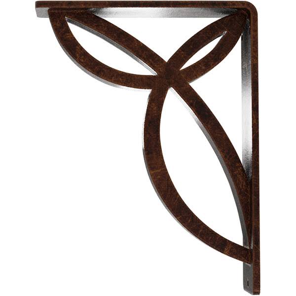 Wrought Iron Bracket Antiqued Copper Triple Center brace O278288