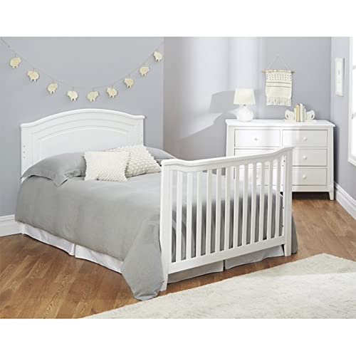 Gray Round Top 4-in-1 Convertible Wooden Crib Q963478