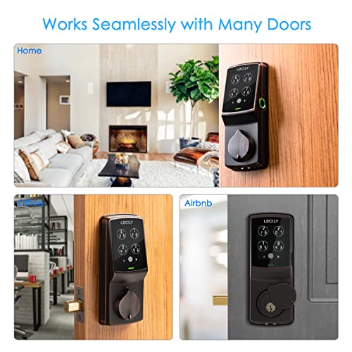 Satin Nickel Smart Door Lock with Touchscreen Keypad K591292