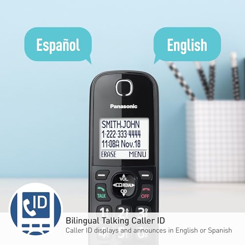 Black Corded/Cordless Phone with Digital Answering Machine, 2 Handsets Q869194