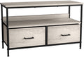 Rustic Beige TV Stand Dresser with 2 Drawers E2800