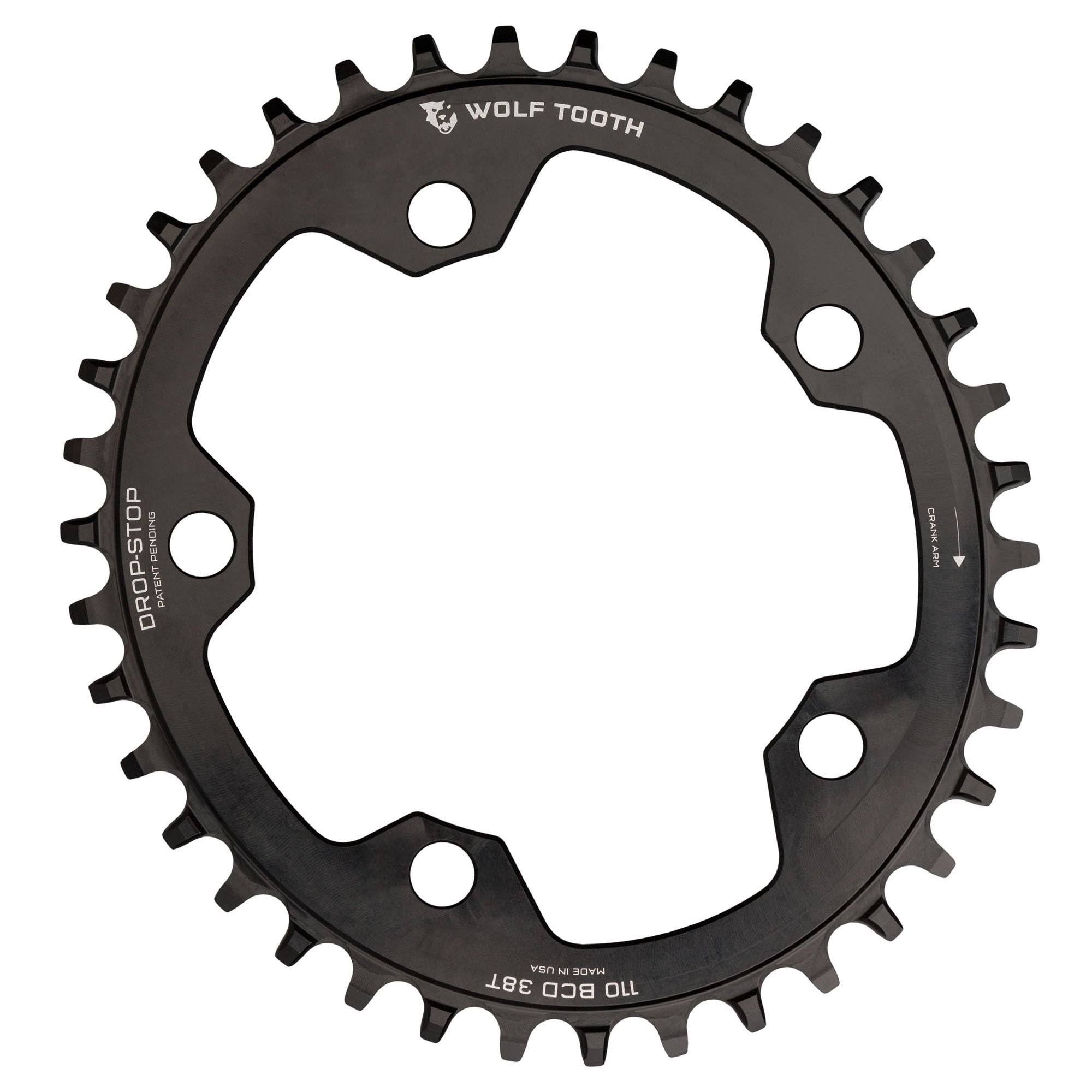 Elliptical 110 BCD Chainring - 38T 5-Bolt Drop-Stop I3012