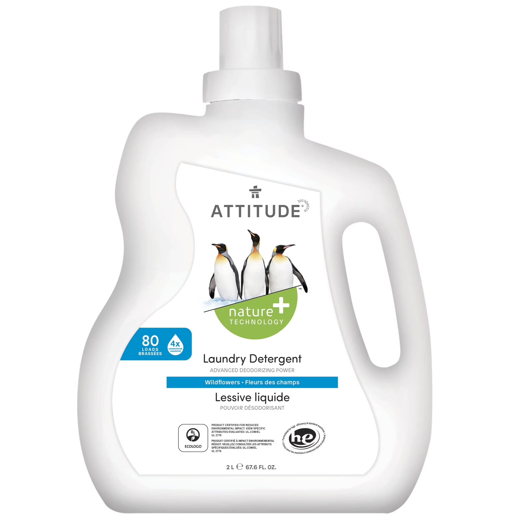 Plant-Based Laundry Detergent, 80 Loads, 67.6 Fl Oz K656191