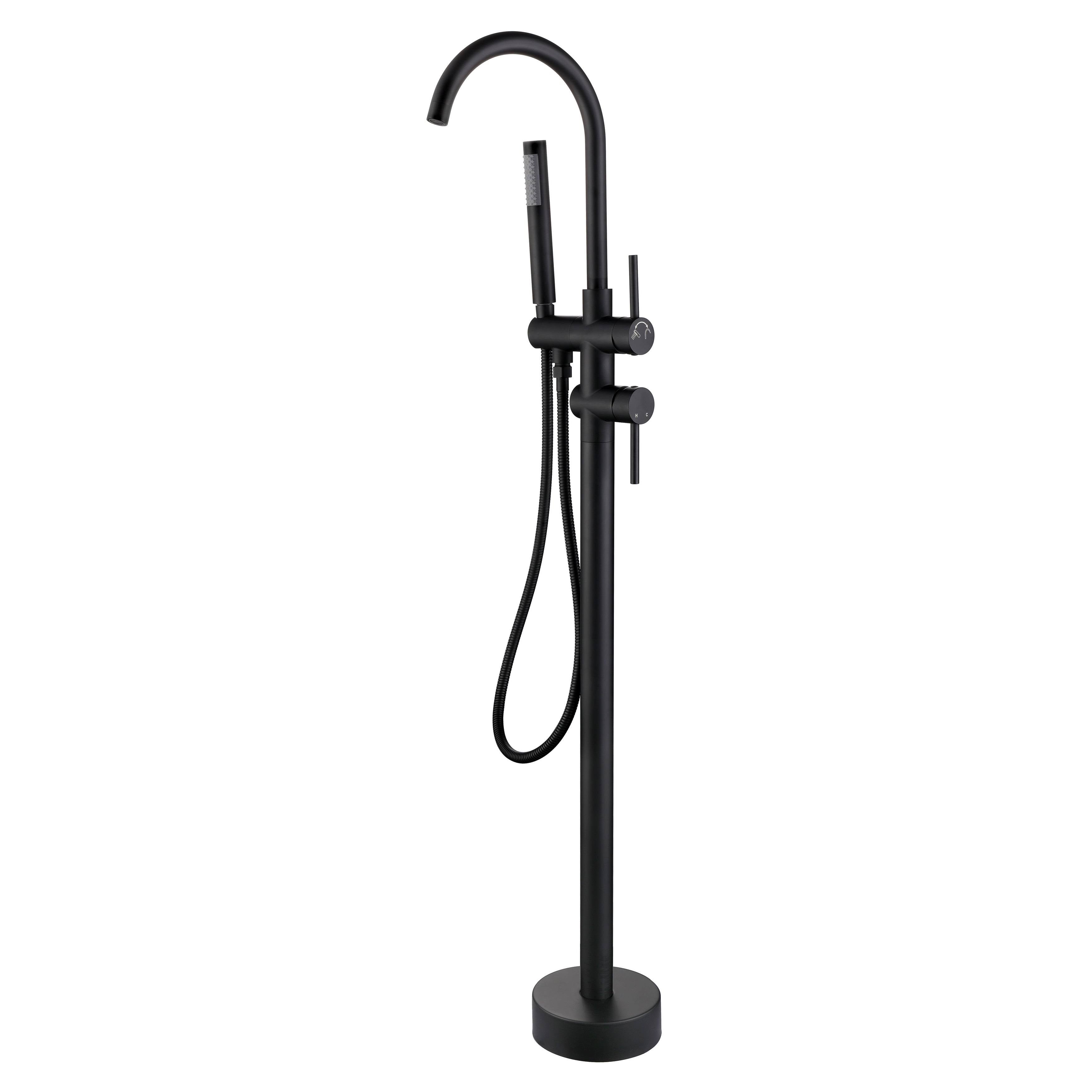 Bronze Floor Mounted Tub Filler Y527