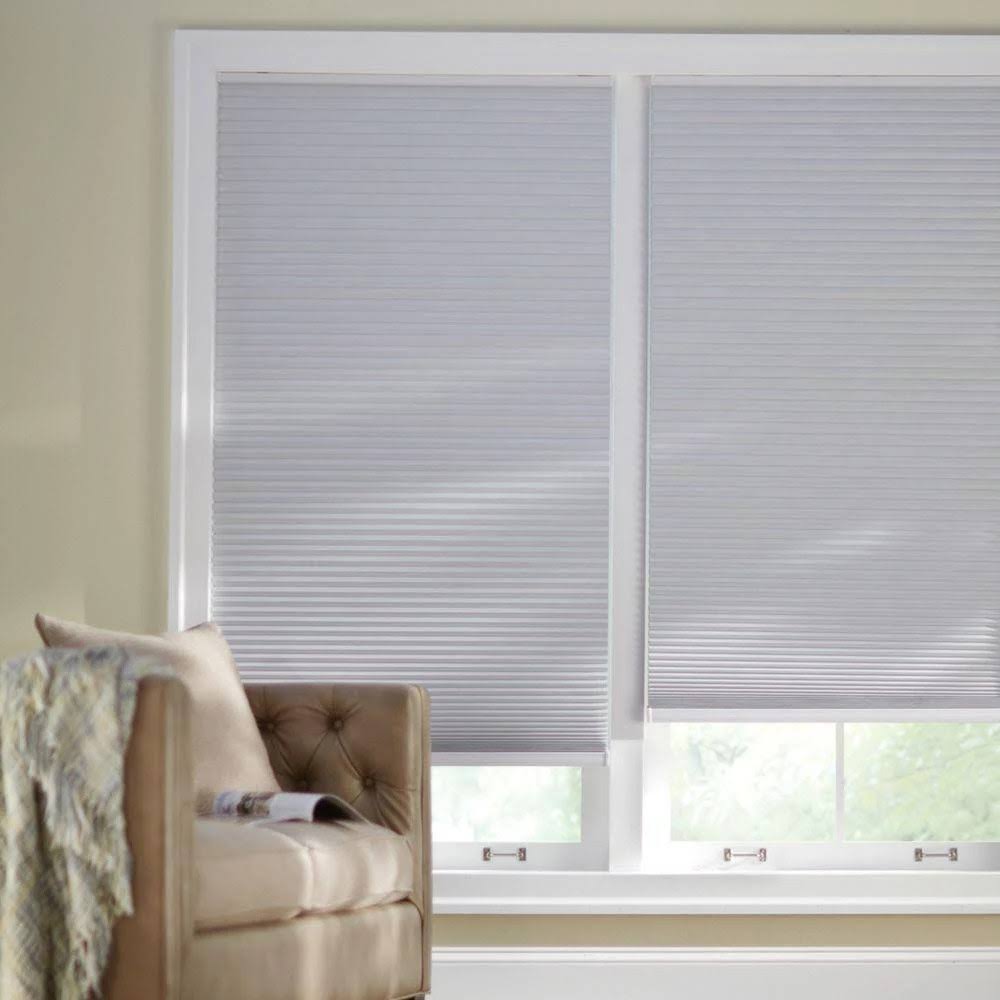 Shadow White Cordless Blackout Cellular Shade 28 in. W x 72 in. L W97462