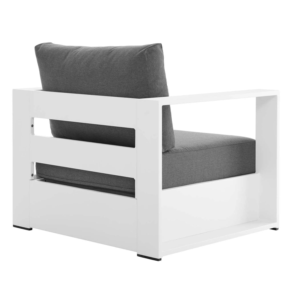 White Powder-Coated Aluminum Armchair Q4545
