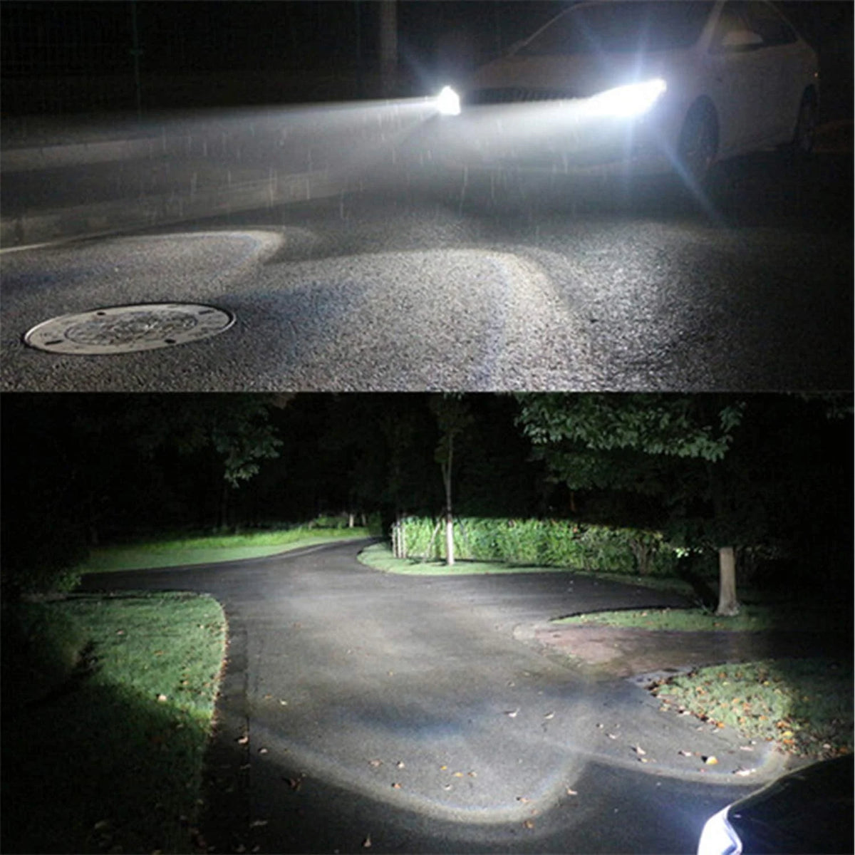 6000K White LED Headlight Bulbs High/Low Beam 2pc V544