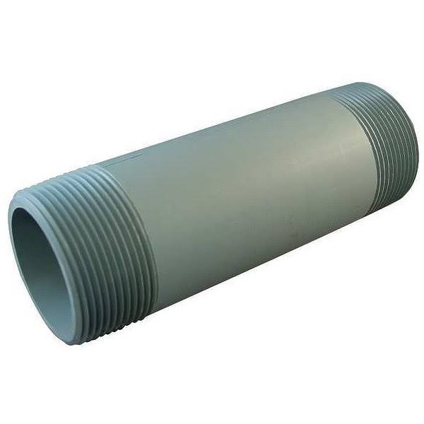 6 In Schedule 80 Gray PVC Pipe Nipple Z48747