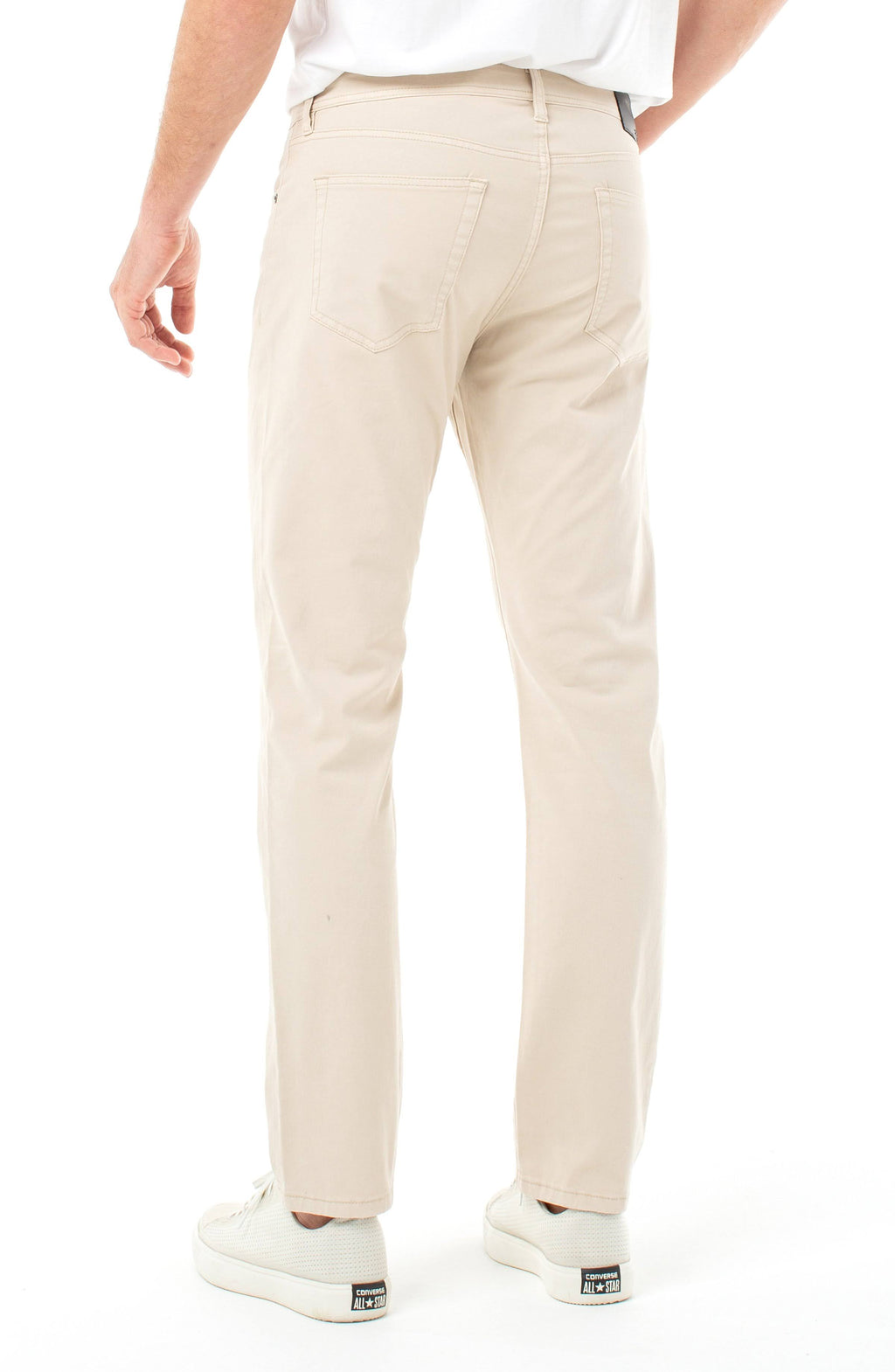 Relaxed Straight Twill Pants, Size 38, 34x22 Inseam, Sand D741685