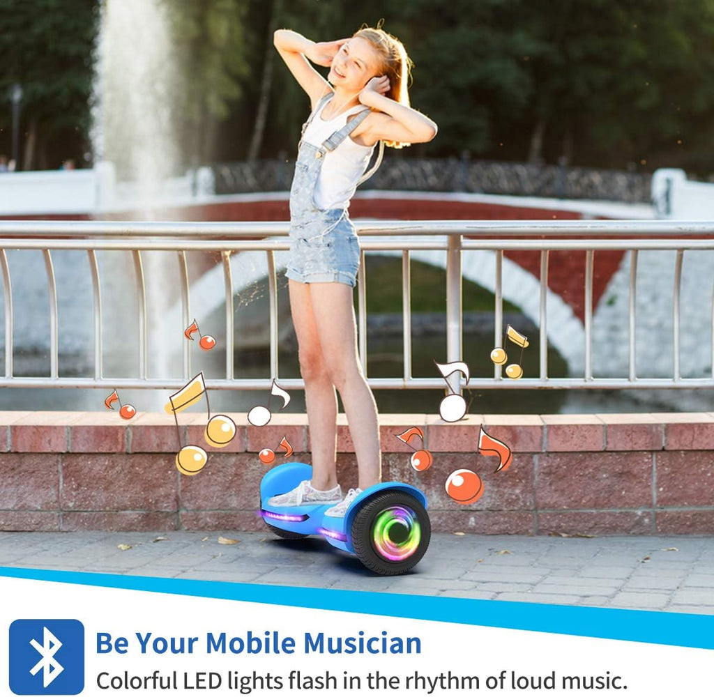 6.5 Inch Two-Wheel Hoverboard with Bluetooth and Lights O473930
