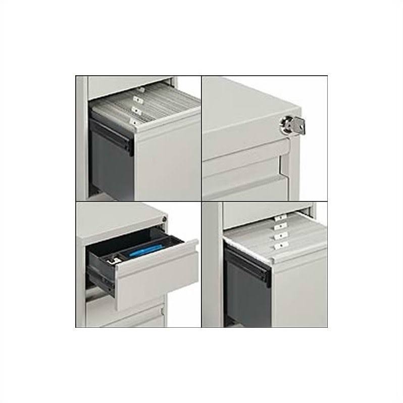 Light Grey 3 Drawer Vertical Metal File Cabinet D660049