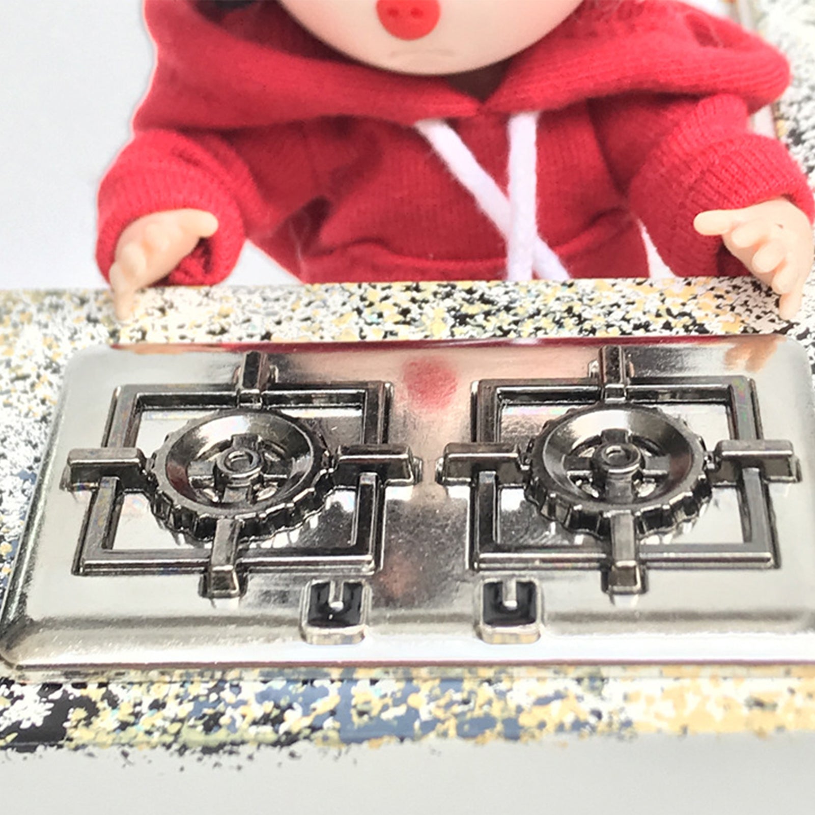 Metal Miniature Dollhouse Gas Stove N383048