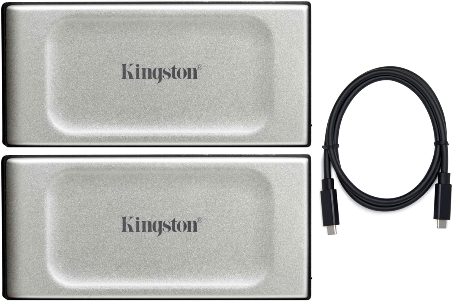 2TB Portable External SSD (2-Pack) with USB-C Cable Bundle O1102