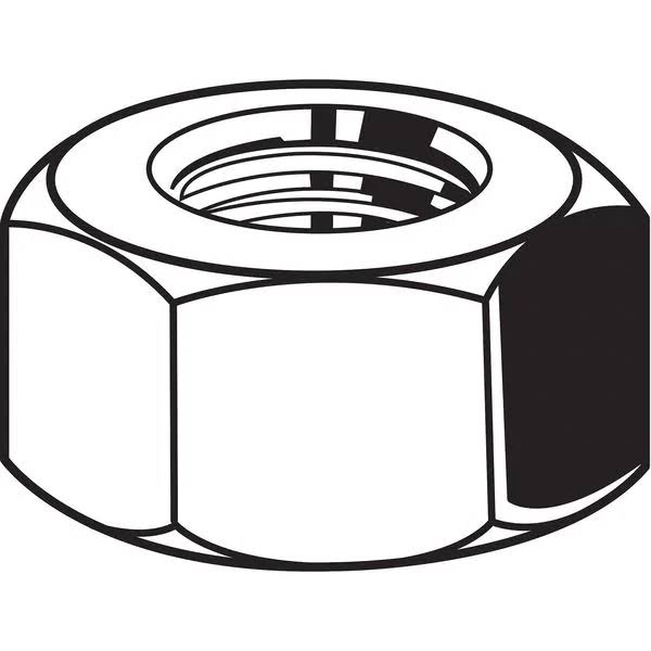 Hex Nut, 2-1/4-8, Steel, pk10 B332747
