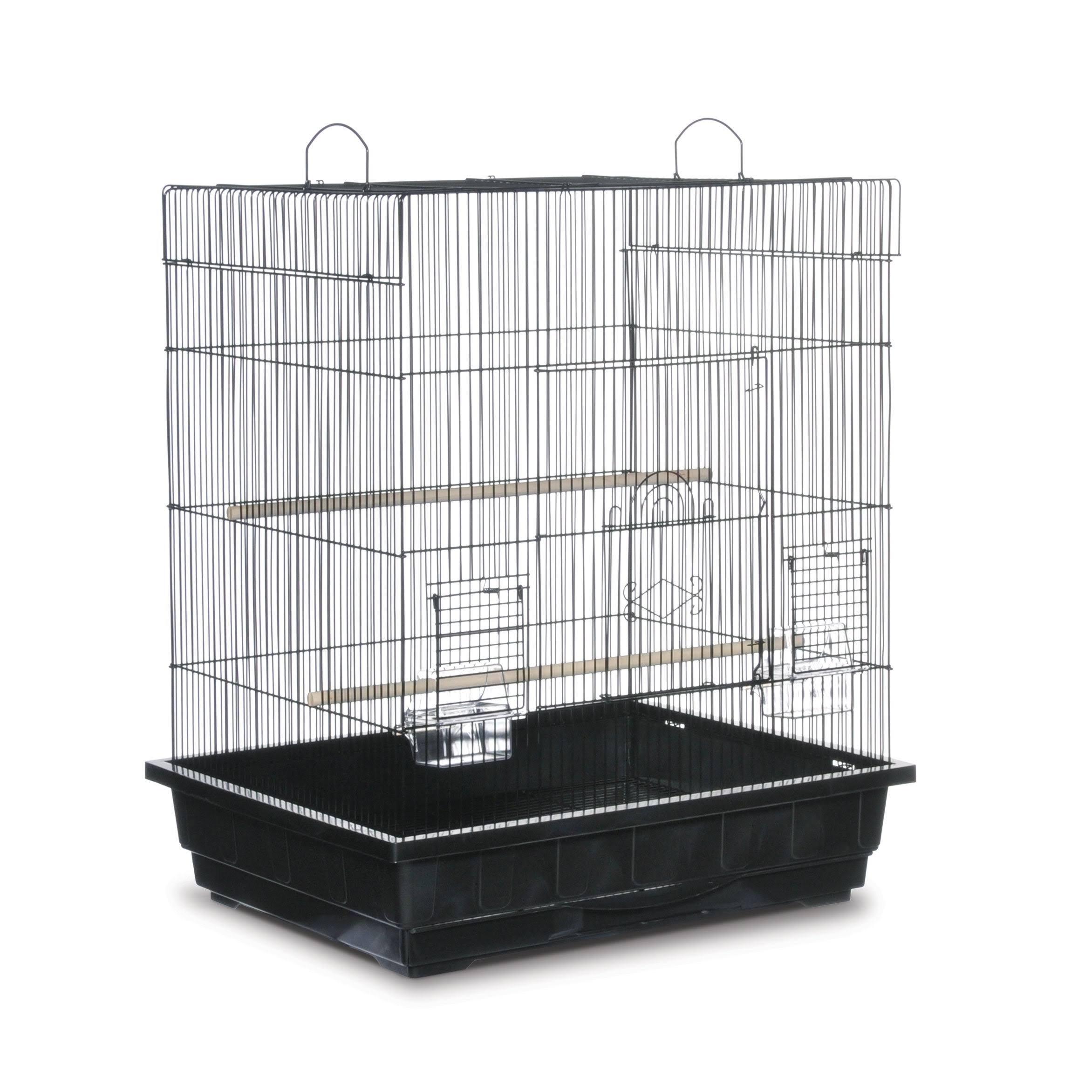 White Square Roof Parakeet Cage C89134