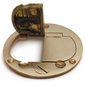 Dual Hinged Cover for Duplex, Data Plug, Brass I276680