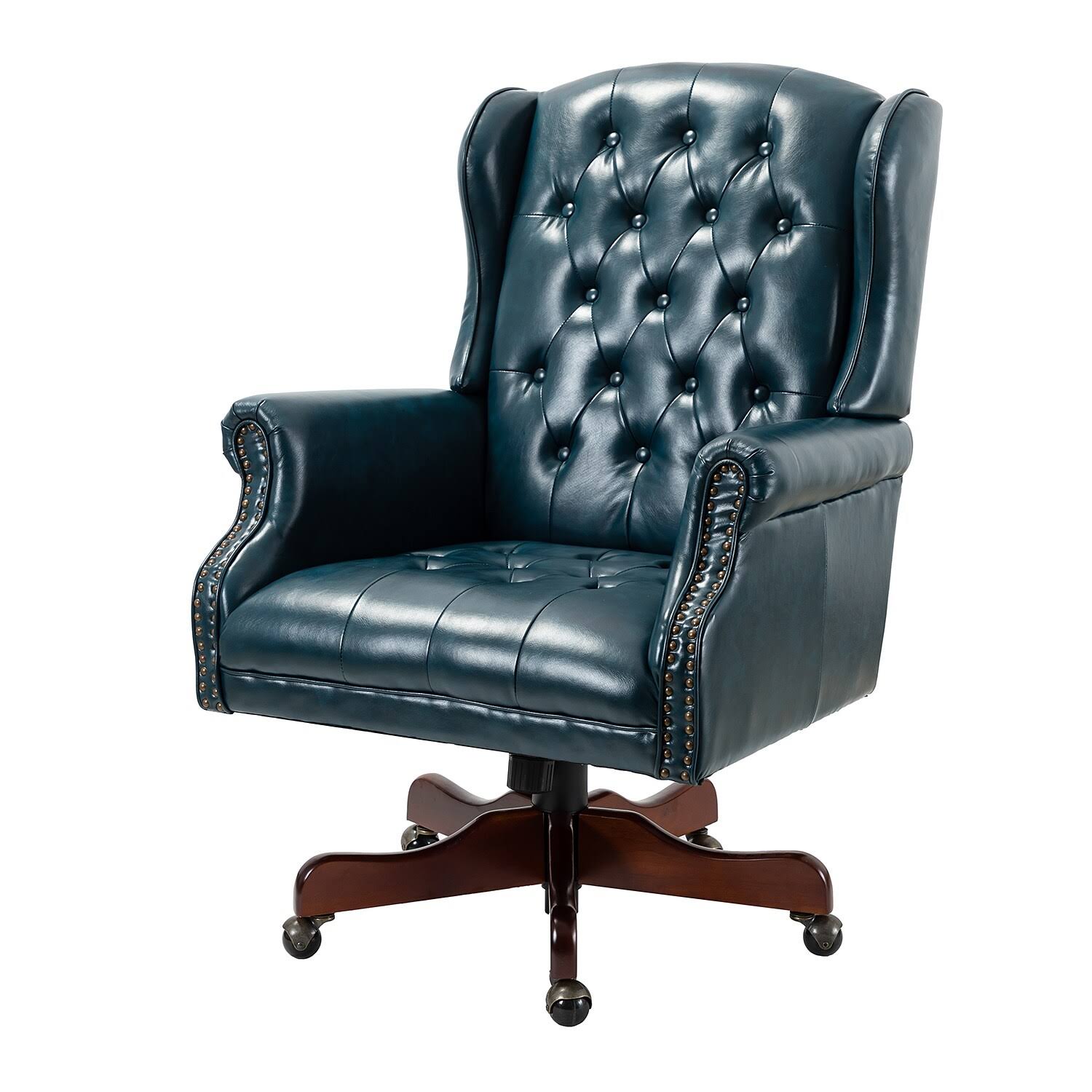 Camel Swivel Executive Chair with Tufted Back H260349