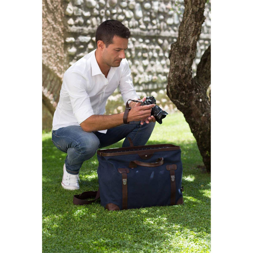 Perforated Dark Brown Leather Camera Wrist Strap H9039
