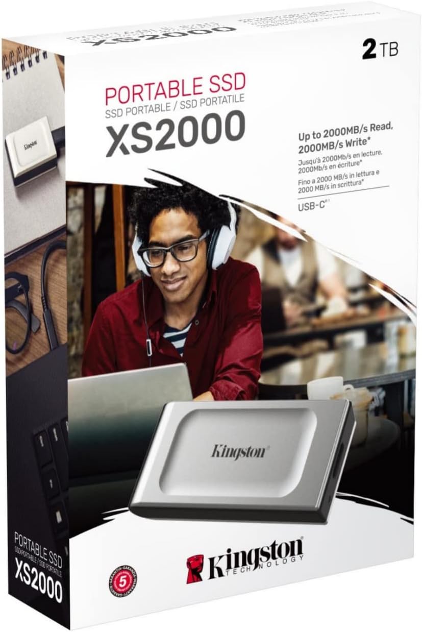 2TB Portable External SSD (2-Pack) with USB-C Cable Bundle O1102