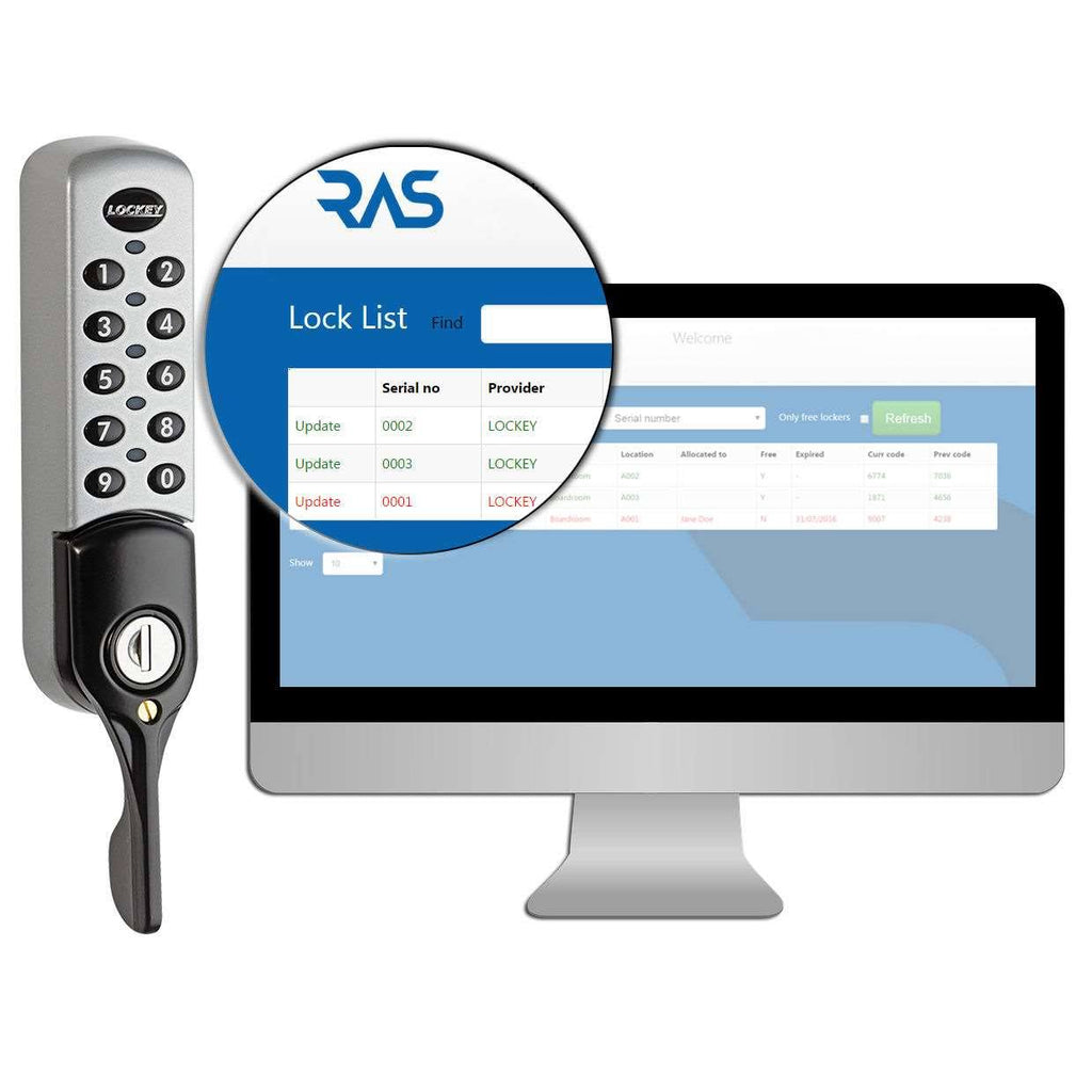 Digital Combination Cabinet & Locker Lock with Lever Handle, Silver P5898