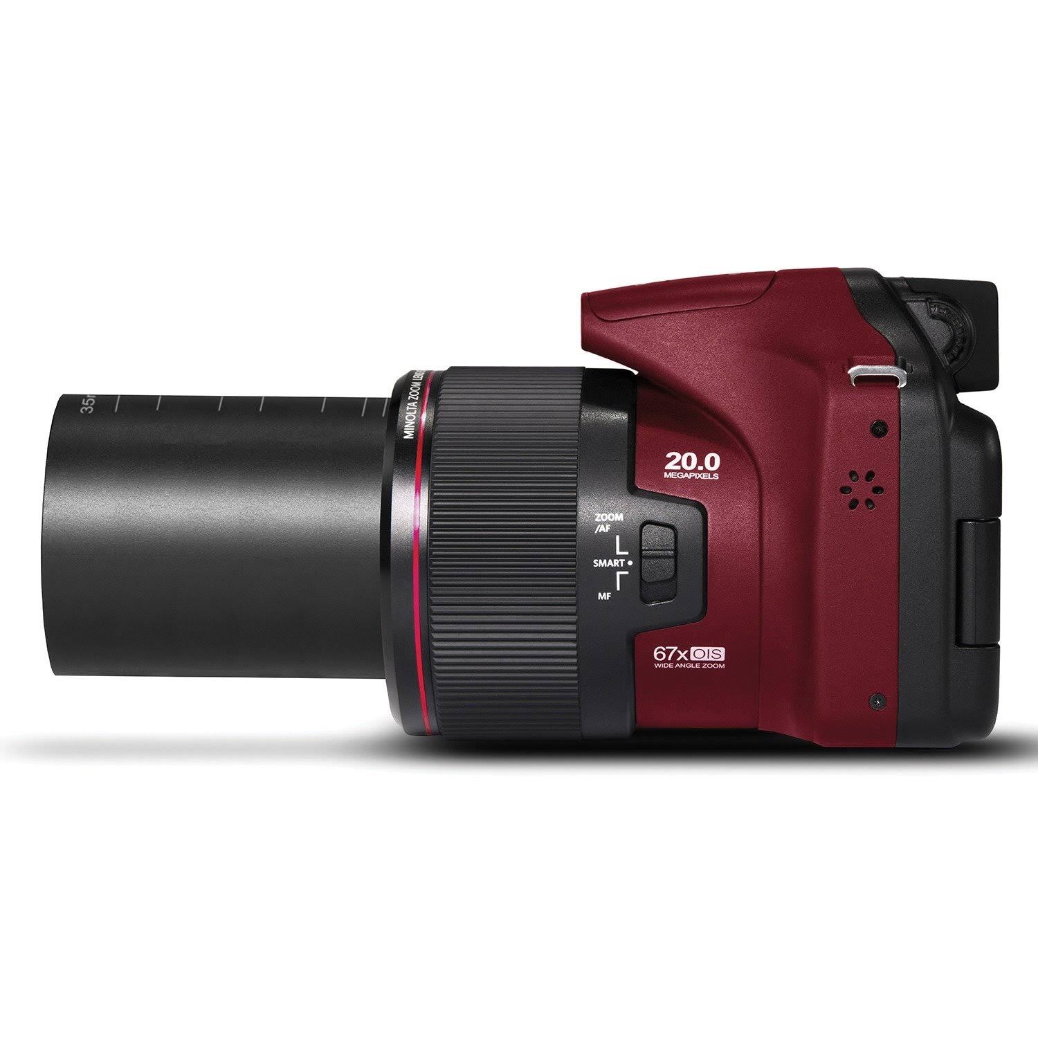 Red 20.0-Megapixel 1080p Full HD 67x Optical Zoom Wi-Fi Bridge Camera C55938