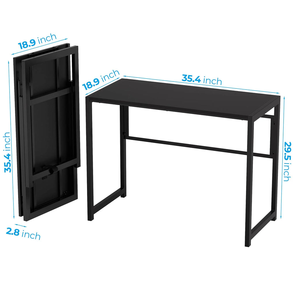 Black 35.4 in Folding Desk G248