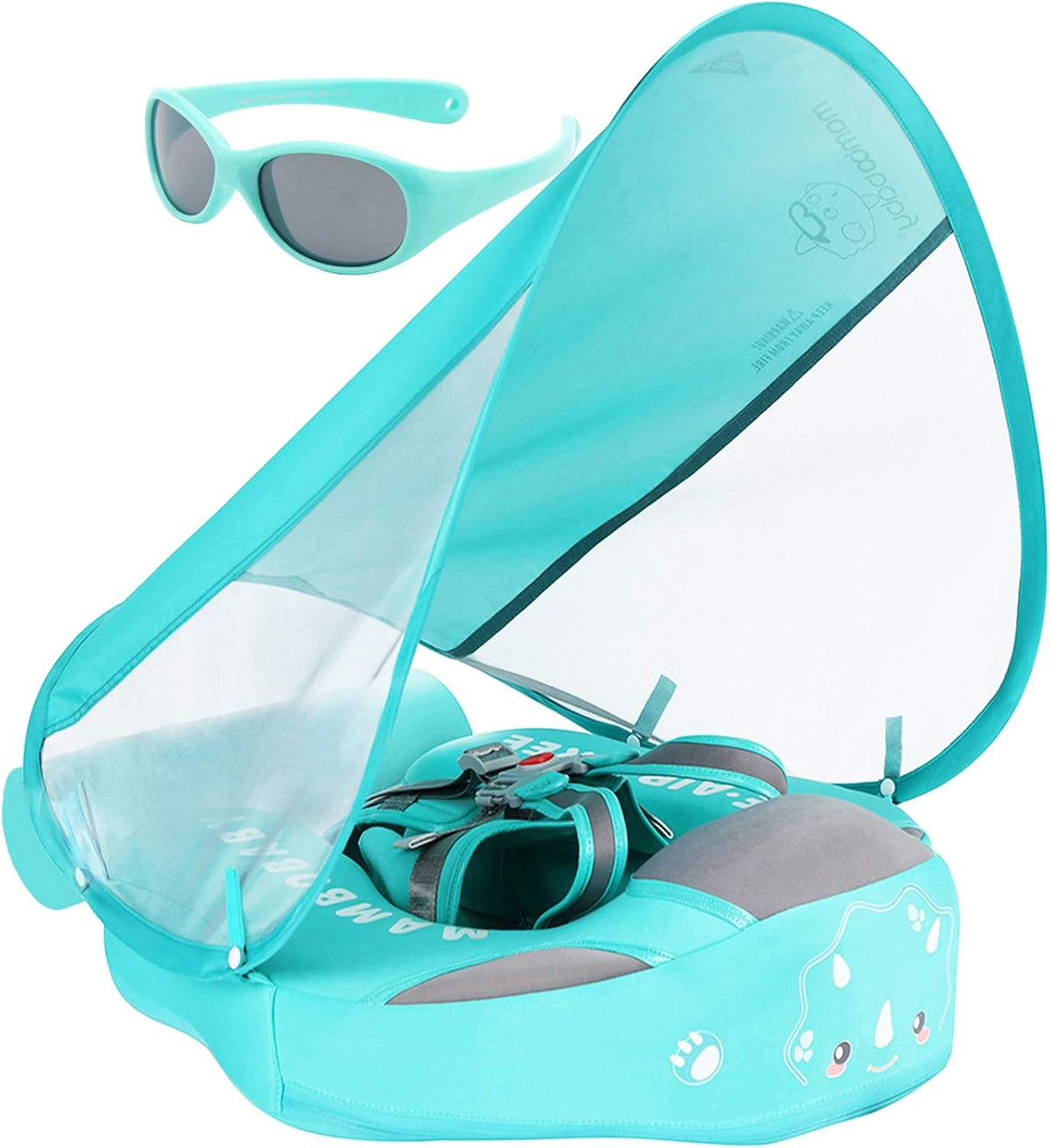 Non Inflatable Baby Float Swim Trainer with Canopy E73681