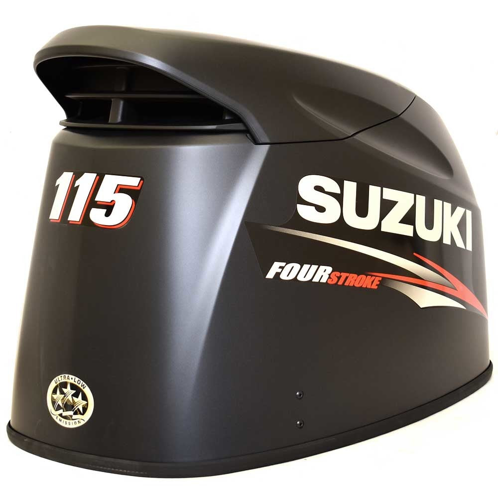 Matte Black 115 HP Boat Engine Cowling Kit (4PC) W478