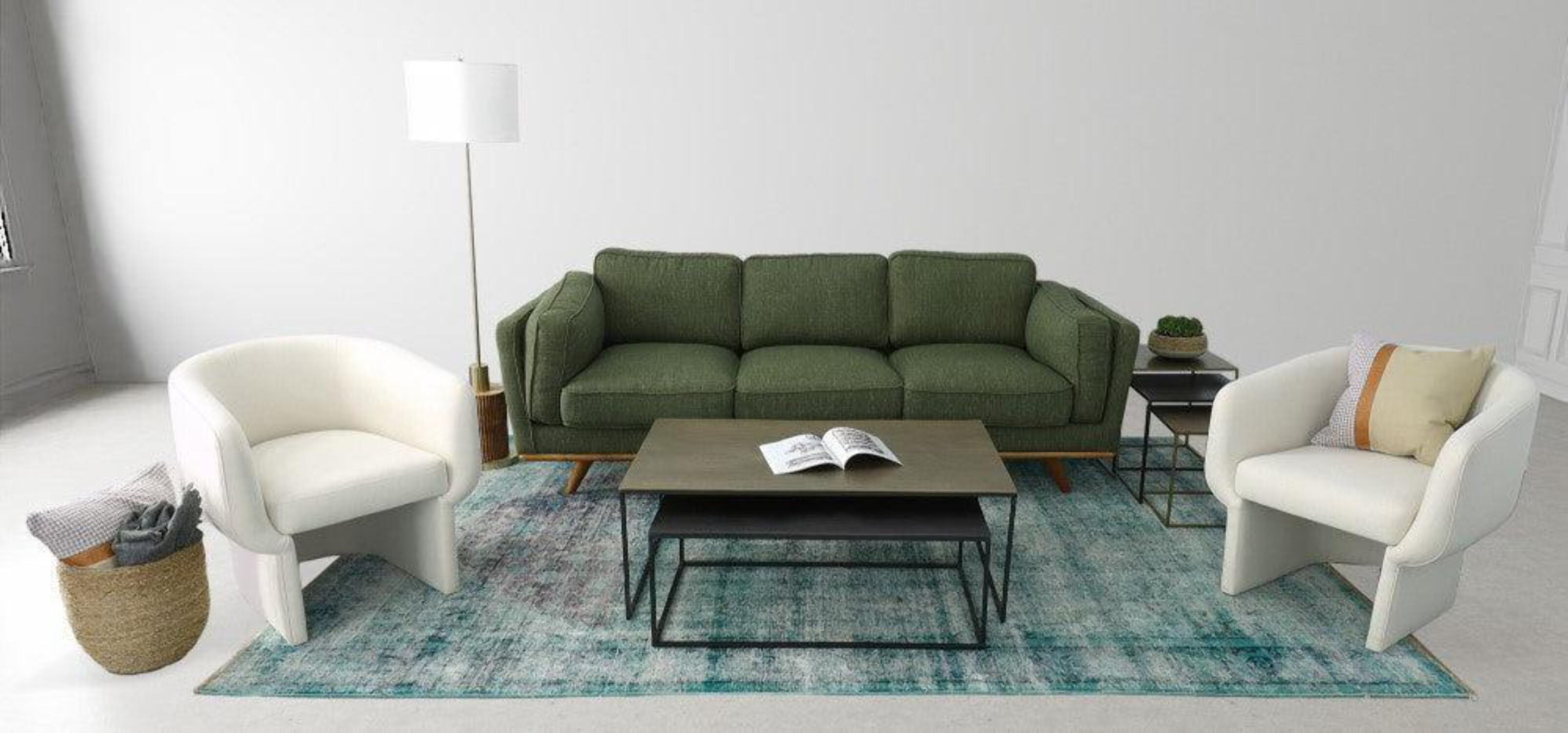 Green Tweed Sofa G485016