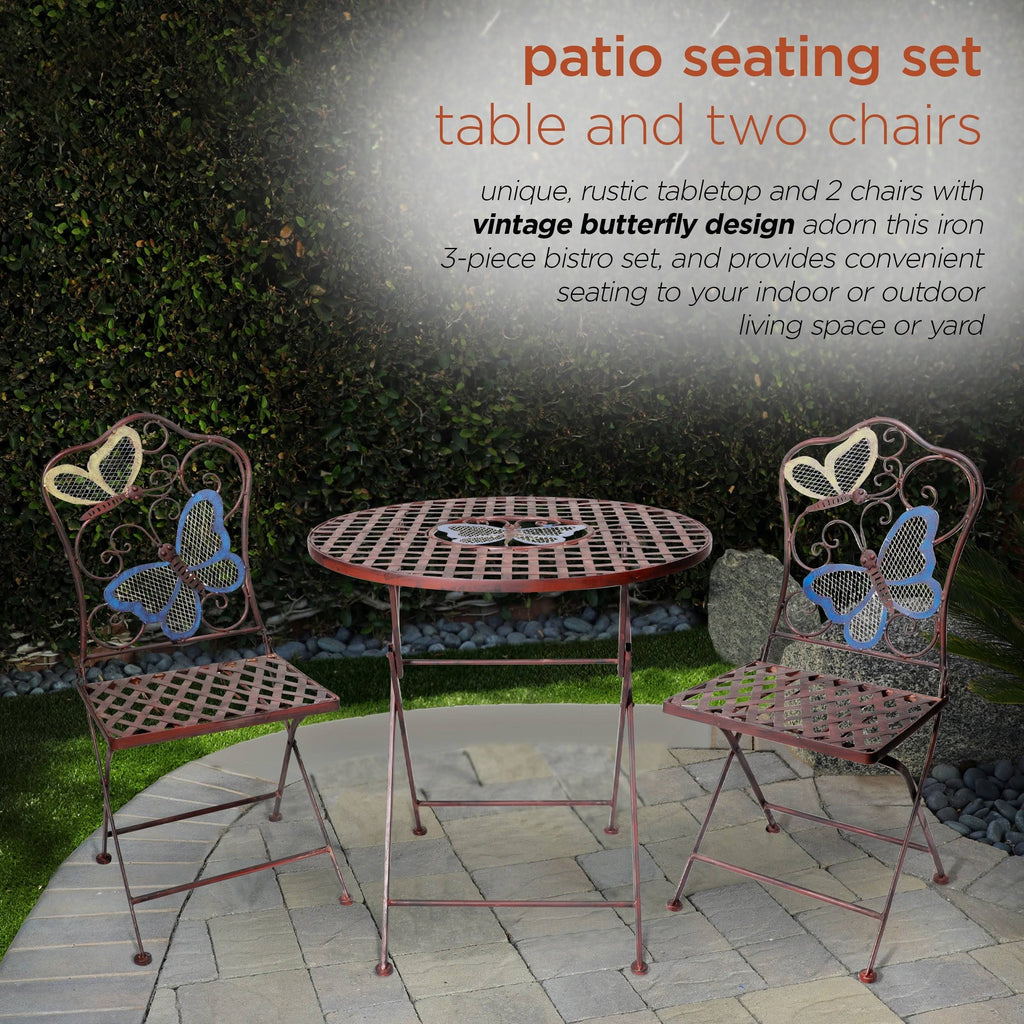 Alpine Butterfly Table and Two Chairs Bistro Set N51565
