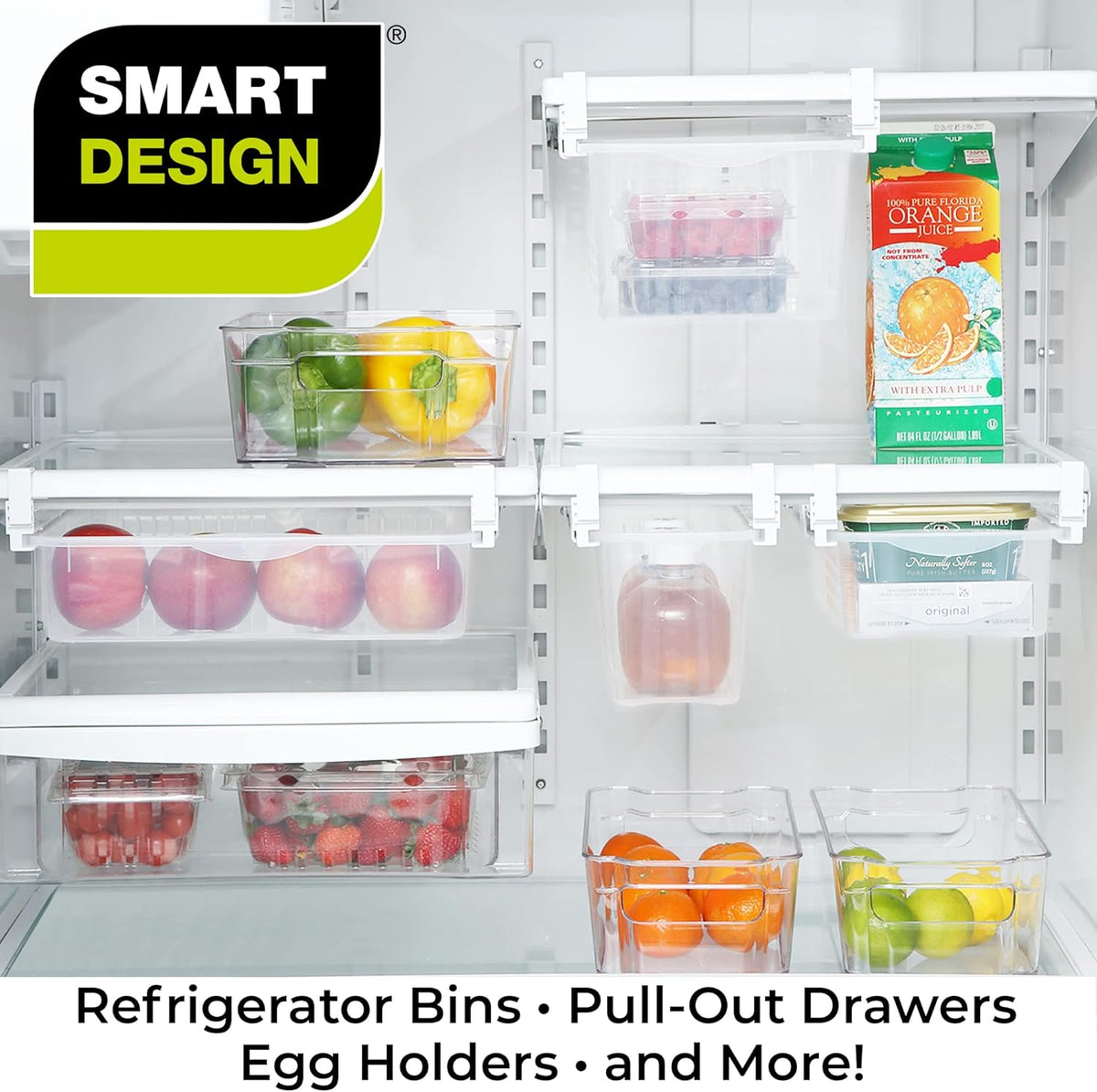 Clear Plastic Egg Drawer Set of 2 G218