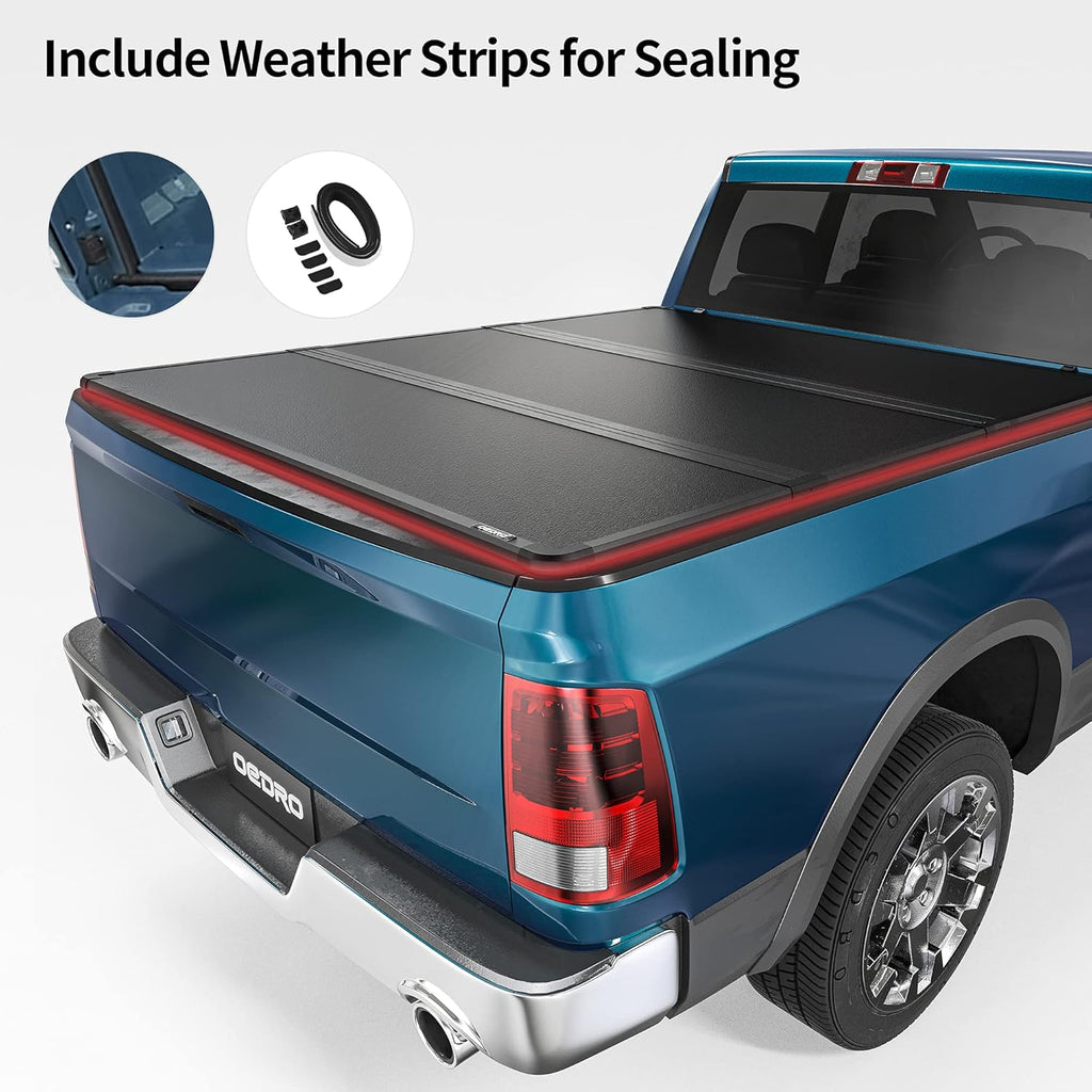 Hard Tri-fold Truck Bed Tonneau Cover for 2009-2022 Dodge Ram 1500, 5.6 ft Bed A994305