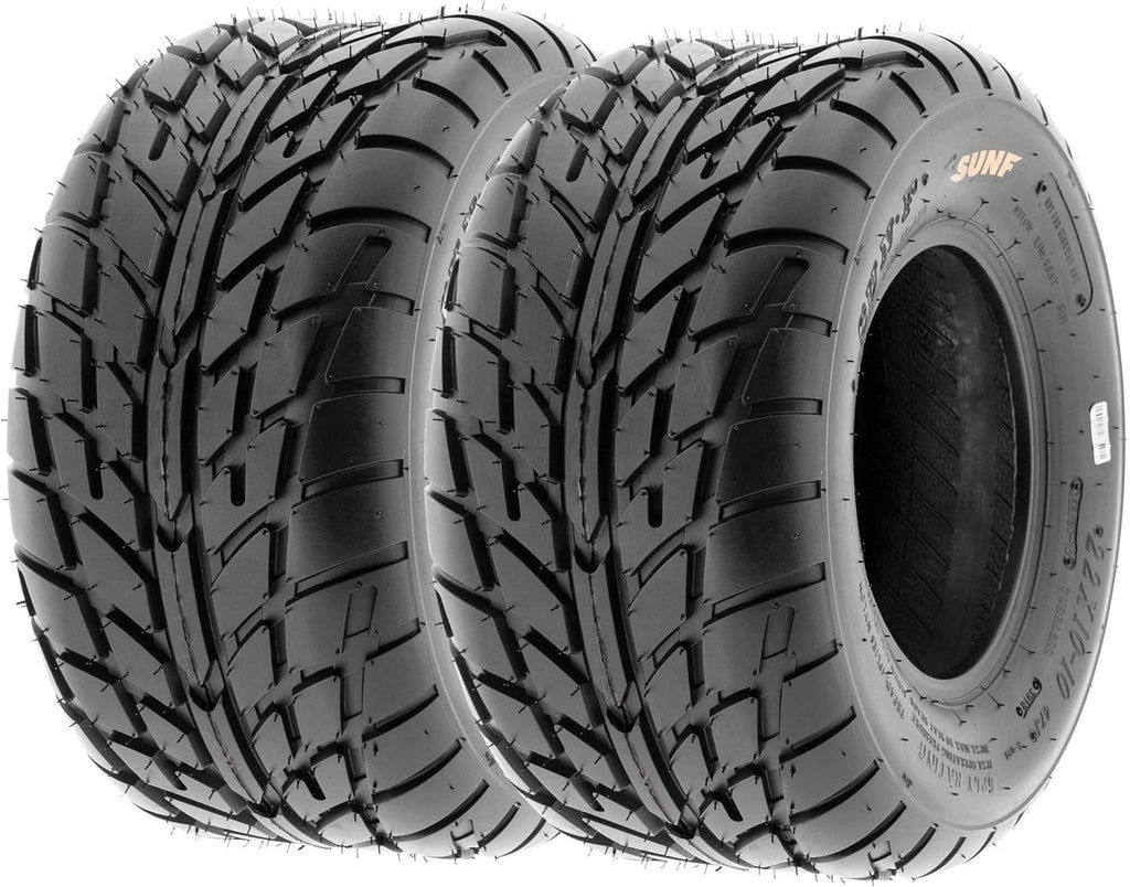 Set of 4 ATV UTV Flat Track Tires 20x7-8 Front & 18x9.5-8 Rear, 6 PR, Tubeless Y775