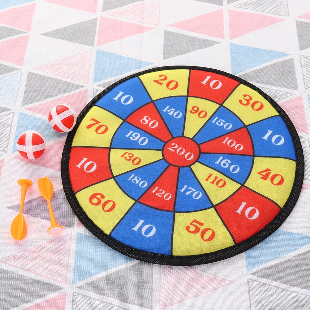 Self-adhesive Dartboard Toy Set with 2Pcs Balls C911417