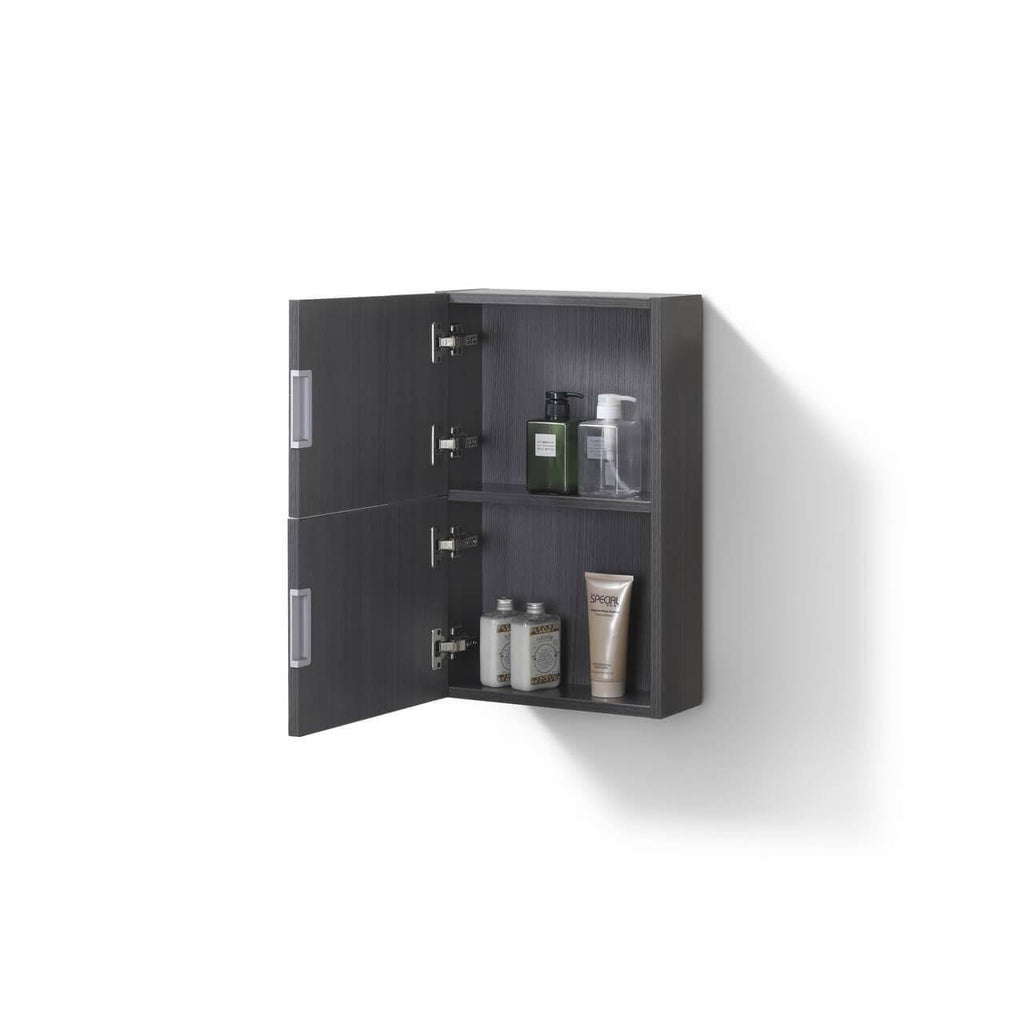 High Gloss Gray Oak Linen Side Cabinet with One Door R248262