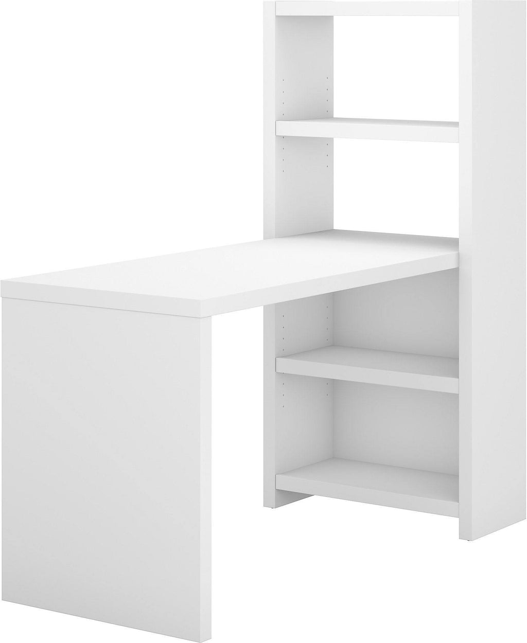 Pure White Bookcase Desk L387