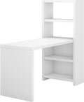 Pure White Bookcase Desk L387