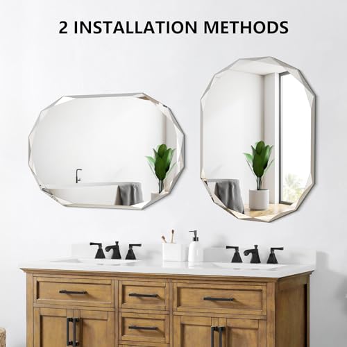 20x28 inch Beveled Edge Frameless Bathroom Mirror T599025