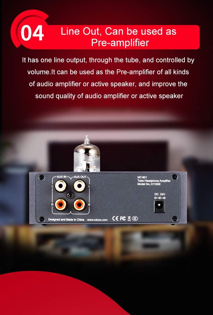 Tube Headphone Amplifier Line Out Pre-Amp A52956