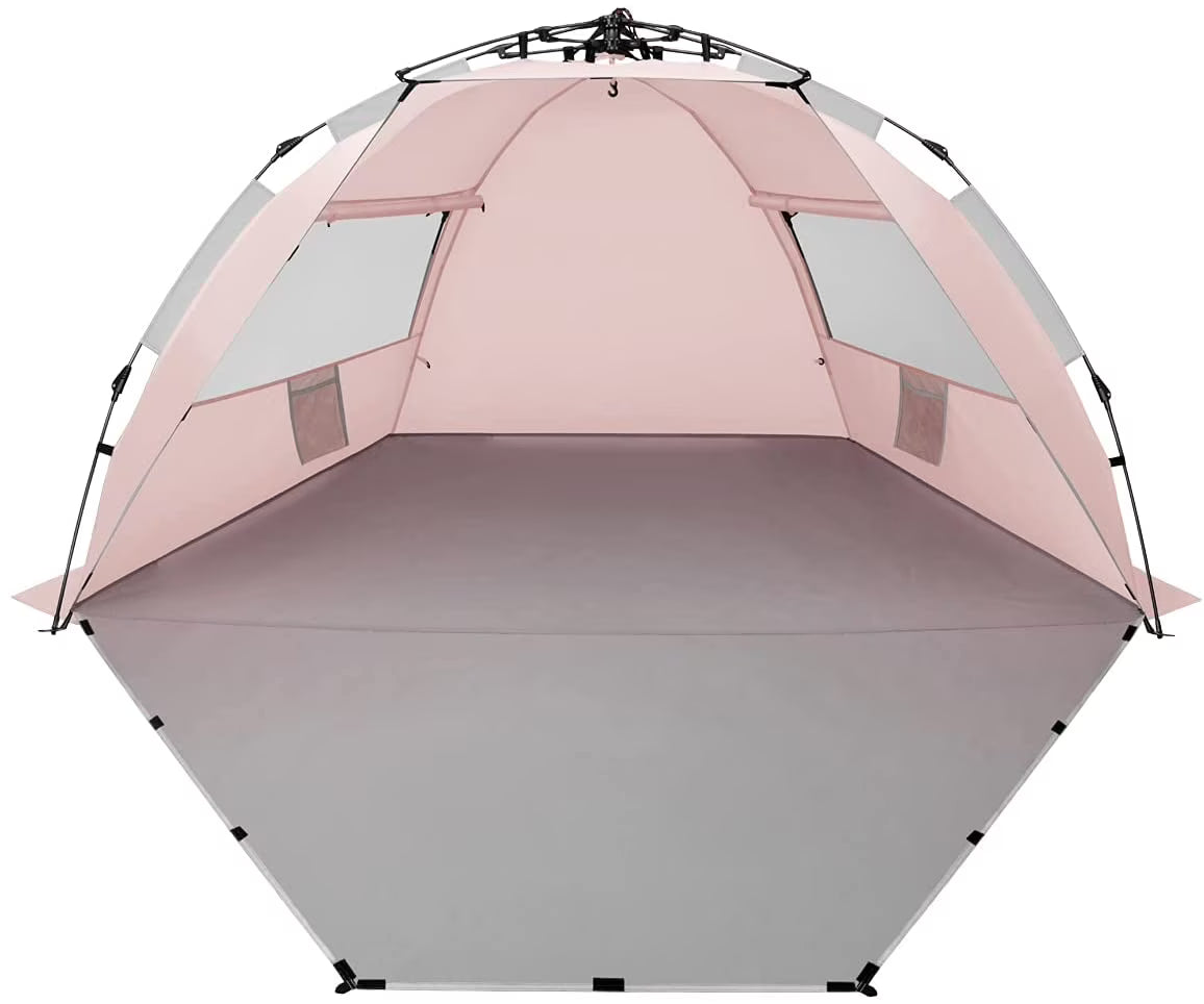 Pink 4 Person Beach Tent with Carrying Bag N951