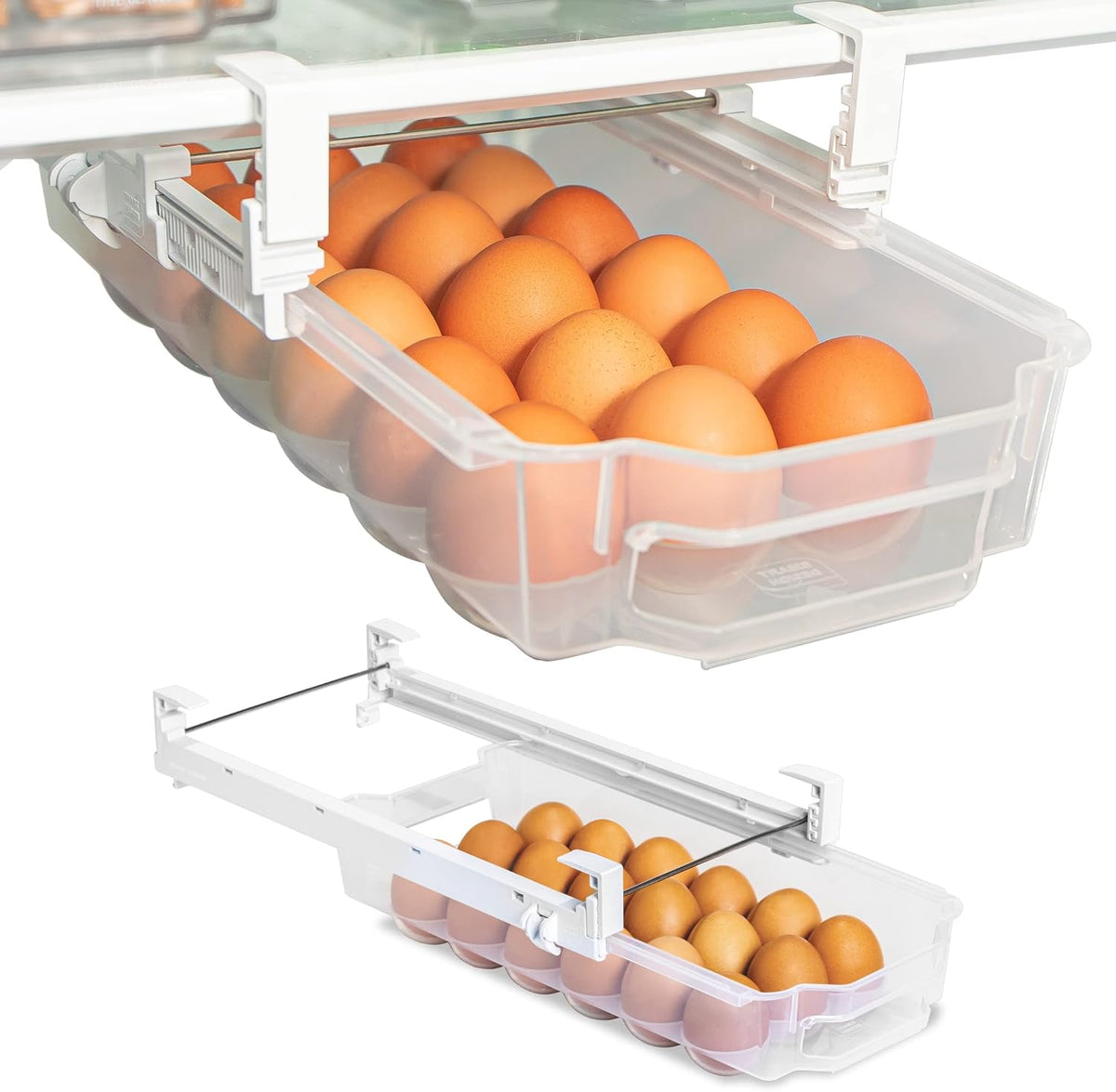 Clear Plastic Egg Drawer Set of 2 G218