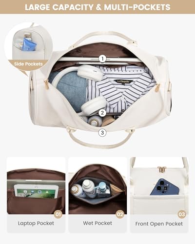 Travel Bag with Shoe Compartment, 3 Pcs Set S25186