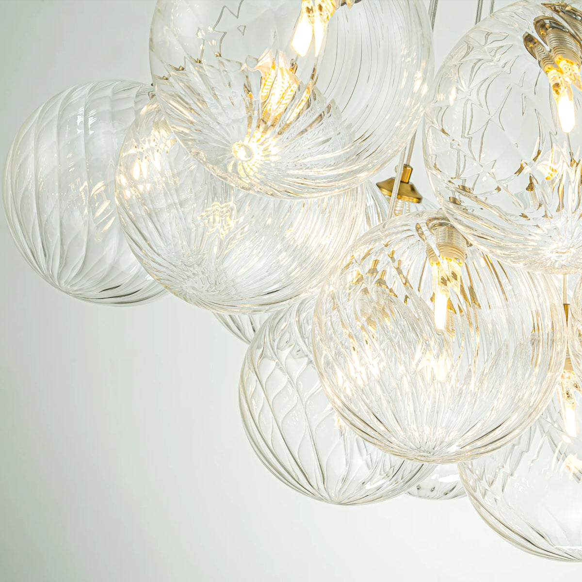Ribbed Glass Bubble Chandelier G943