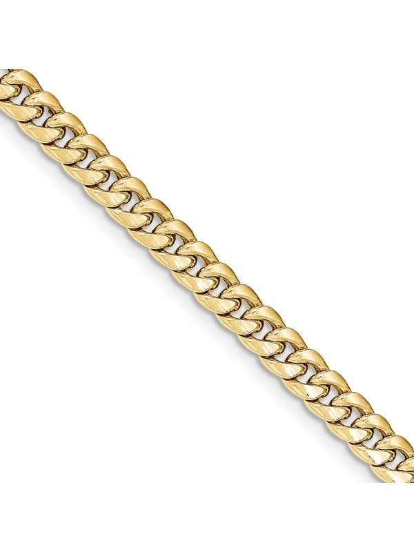 14k Yellow Gold Cuban Link Chain Necklace J7499