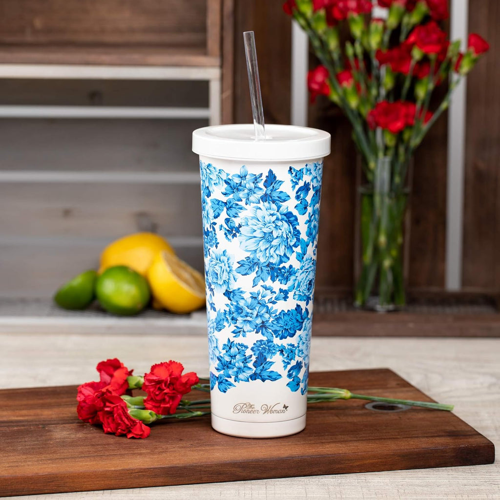 24 Oz Double Wall Vacuum Insulated Stainless Steel Tumbler Set R8926