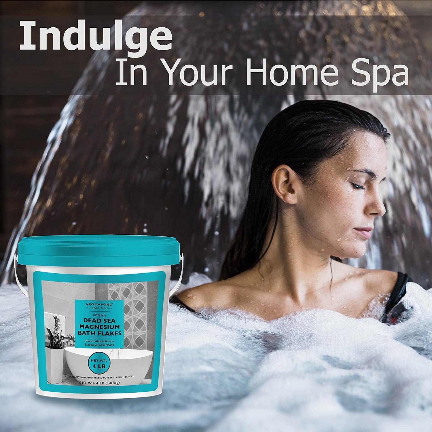 4 LB Raw Dead Sea Magnesium Flakes Bath Salt W9659